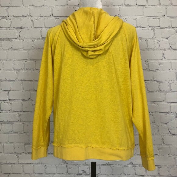 Zyia Active Lightweight Beach Hoodie Size M Yellow Cotton - Picture 3 of 6